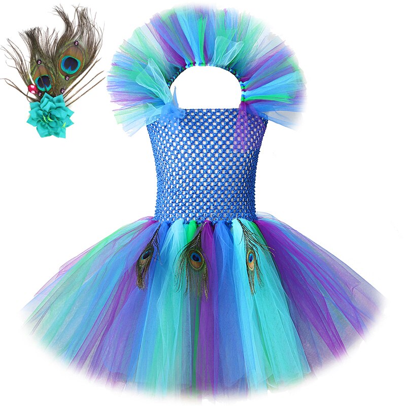 Fancy Kids Flower Princess Halloween Cosplay Pageant Party Dress