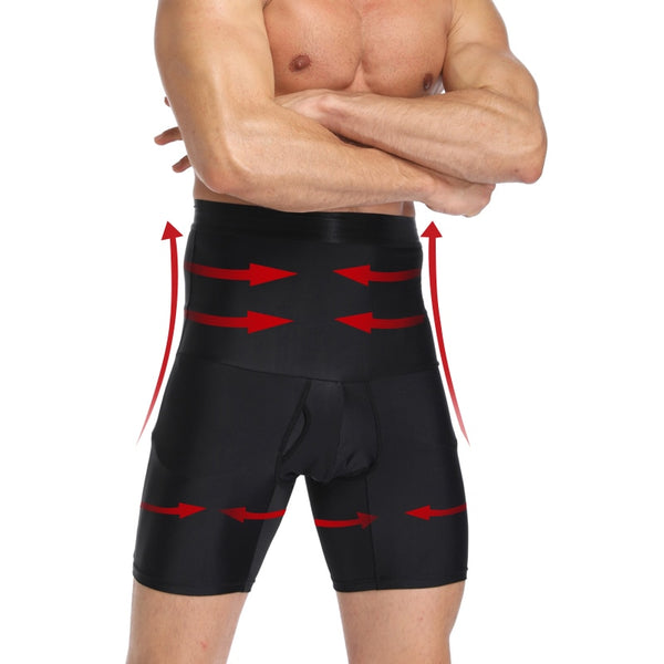 Shop Generic Men Body Shaper Waist Trainer Compression Shorts
