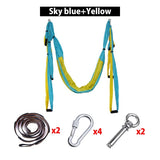 Full Set 6 Handles Anti-gravity Aerial Yoga Ceiling Hammock Flying Swing Trapeze Yoga Inversion Device Home GYM Hanging Belt