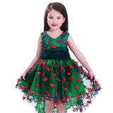 Flower Girls Princess Tutu Dress Print Sleeveless Formal Clothing Dresses