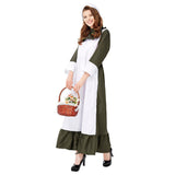 Women Halloween Traditional Housemaid Long Dress Adult Cosplay Party Costume