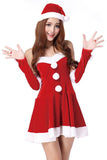 Women Christmas Santa Cosplay Costume Princess Dress