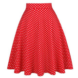 Leopard Print High Waist Skirt Pleated Women Flared Runway Midi Skirt Fashion Cotton Swing Rockabilly Party Skirts Gothic