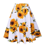 Solid Color Cotton Womens High Waist A-line Vintage Skirt Ladies Casual Black Plus Size Rockabilly Skirts Swing School Clothing