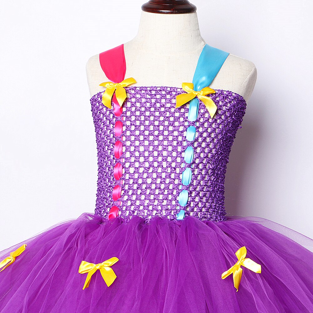 Purple Lol Surprise Dress for Baby Girls Lol Doll Costume Halloween Kids Tulle Outfit Birthday Girl Tutu Dresses with Headband