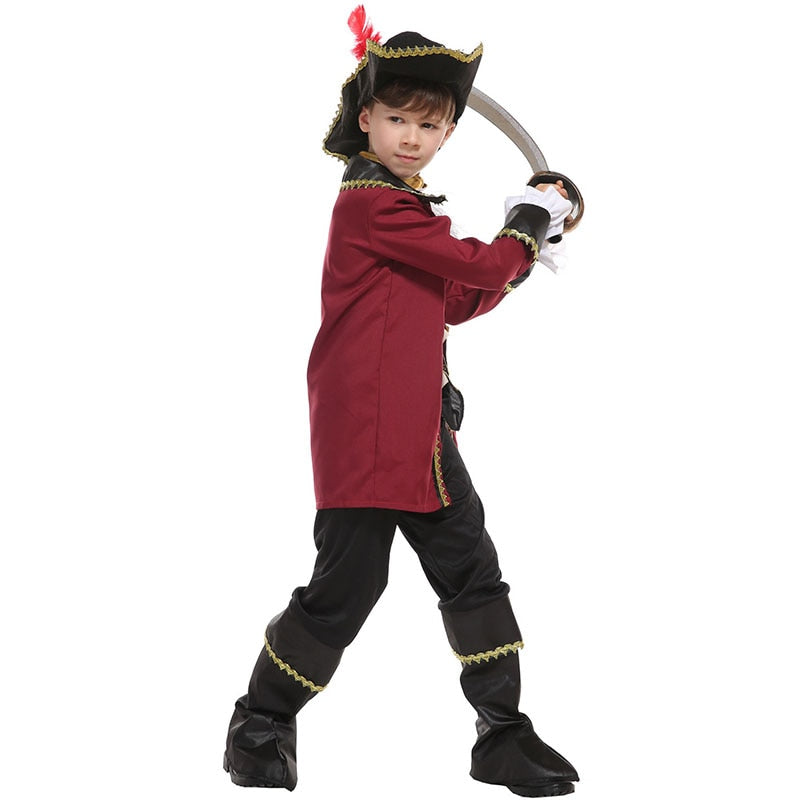 Cosplay Fancy Dress Carnival Costumes pirates christmas halloween costumes for kids boys Role-Playing Games Cloth