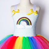 Rainbow Tutu Dress Girl Kids Princess Dresses for Little Girls Christmas Dress for 1-12 Years Old Birthday Halloween Costumes