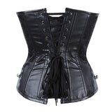 Women Overbust Corsets and Bustiers Gothic Steampunk Retro Spiral Steel Boned Zipper Lingerie Slimming Body Shaper