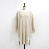 V Neck Long Sleeve Casual Sweater Dress Warm Fall Winter Solid Elegant Loose Knitted Midi Dress