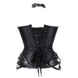 Gothic Spiral Steel Boned Waist Trainer Halter Corsets Bustier Body Overbust Top Steampunk Lingerie Body Shaper