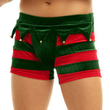 Men's Santa Claus Christmas Boxer Shorts Holiday Novelty Boxer Shorts Bottoms Xmas New Year Cosplay Panties Underwear