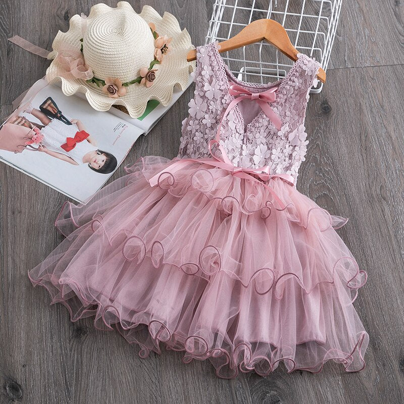 2023 Baby Girl Dress Long Sleeve Princess Costume For Kids Clothes Girl Party Dresses Children Boutique Clothing 2 3 4 5 6 Years