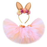 Easter Bunny Tutu Skirt for Baby Girls Costume Kids Rabbit Fluffy Tutus Toddler Girl Tulle Skirts Outfit for Birthday Party 0-14