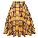 Casual Kawaii Plaid Women Vintage Skirt 50s 60s 40s Harajuku Preppy Floral Printed Japanese School Uniforms Ladies Summer Skater