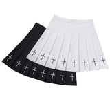 Harajuku Solid White Black Mini JK Girls Skirt Y2k High Waist Tennis Skater Uniform A-line Streetwear Preppy Style Dance Skirts