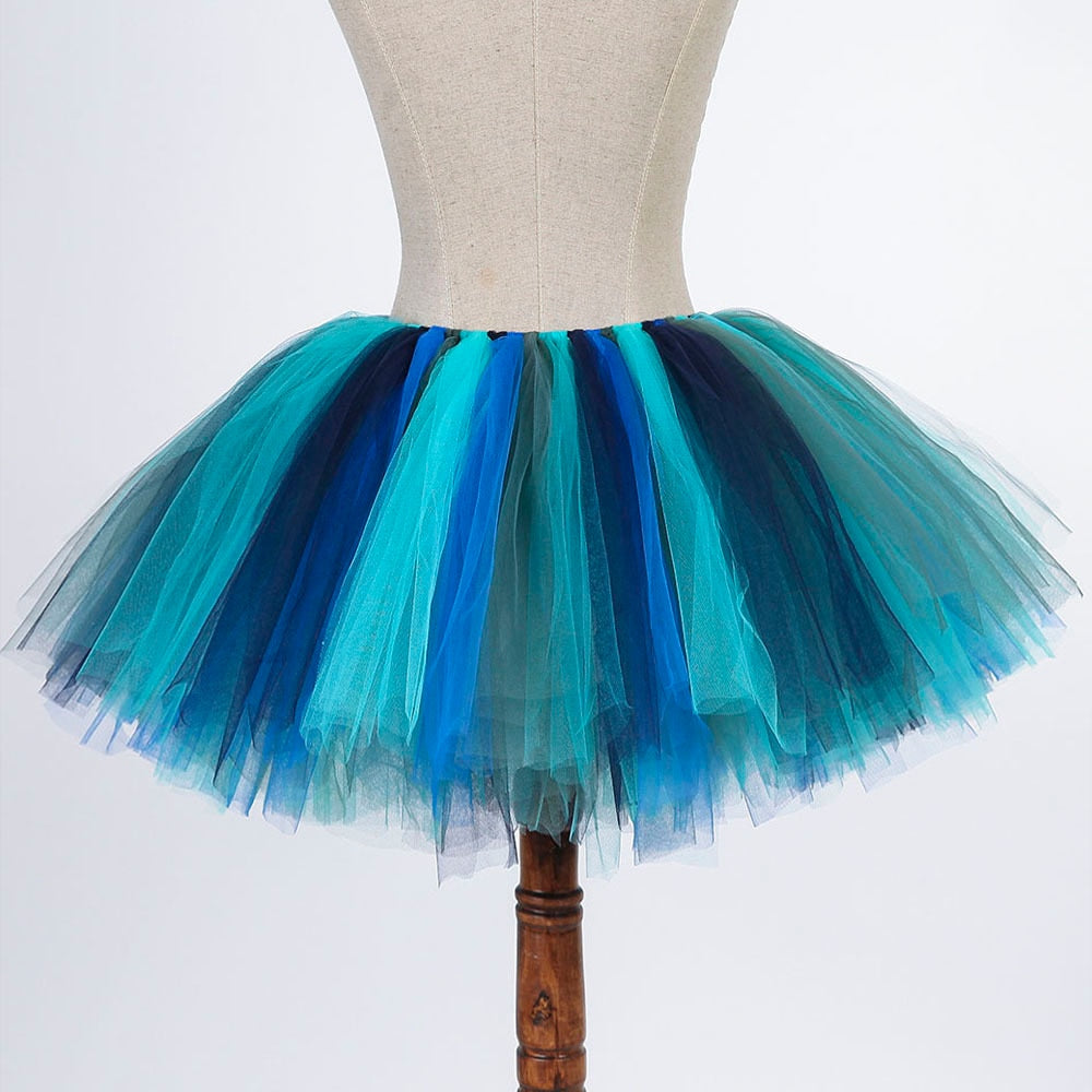 Flower Peacock Tutu Skirt Outfit for Girls Kids Witch Halloween Costume Princess Girl Birthday Party Skirts Toddler Fluffy Tutus