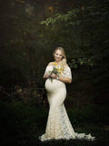 New Elegant Lace Maternity Dress Photography Props Long Dresses Pregnant Women Clothes Fancy Props Shoot pregnant dress