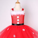 Baby Girl Christmas Dress for Kids Santa Claus Costumes for Girls New Year Dresses with Flower Headband Children Xmas Clothes