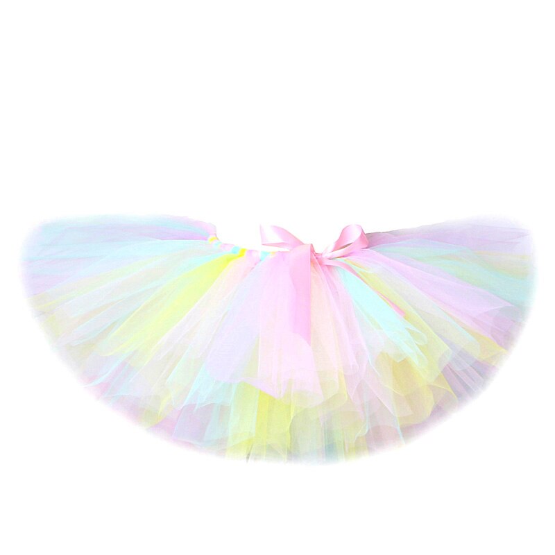 Pastel Unicorn Tutu Skirt for Baby Girls Dance Tutus Kids Tulle Skirts for Birthday New Year Costume Toddler Outfits 3M-14 Years