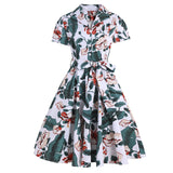 2021 Retro Vintage 50s 60s Retro Plus Size Women Summer Dress Short Sleeve A Line Rockabilly Dress For Party Floral Sundress