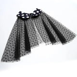 Mesh Cape and Cami Vintage Polka Dot Elegant Party 50s Robes Cotton High Waist Dress