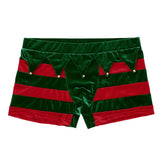 Men's Santa Claus Christmas Boxer Shorts Holiday Novelty Boxer Shorts Bottoms Xmas New Year Cosplay Panties Underwear