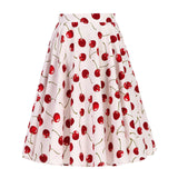 Spring Animal Leopard Retro Vintage 50s Skirt Women Ladies A Line Midi Floral Print Plus Size Sexy High Waist Swing Pinup Skater