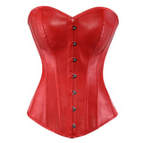Fashion Women Sexy Faux Leather Corselet Steampunk Overbust Corsets Bustiers Plus Size Lingerie Top Body Shaper