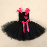 Baby Girls Black Cat Dress for Kids Birthday Outfits Toddler Girl Halloween Costumes Children Animal Dresses with Headband Set