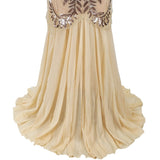 Women¡¯s 1920s Long Party Beaded Sequin Evening Gown Gatsby Flapper Dress V-Neck Sleeveless Chiffon Maxi Dress