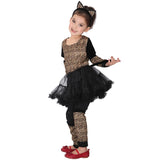 2021Girl Animal Wild Little Leopard Costume Short Dress for Girls Kids Halloween Carnival Party Costumes