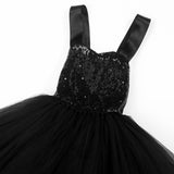Solid Black Sequins Cat Cosplay Halloween Costume for Kids Girls Animal Tutu Dress Outfit for Toddler Baby Girl Birthday Clothes