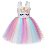 Pastel Sequins Girls Unicorn Dress with Wings Headband Outfit Toddler Baby Girl Unicorns Costumes for Halloween Birthday Dresses