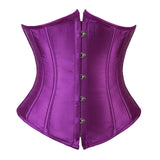 Gothic Underbust Corset Women Sexy Satin Corsets Waist Cincher Body Shaper Slim Burlesque Corset Bustier Lingerie Top Plus Size