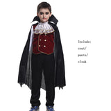Party Halloween Kids Children Count Vampire Costume Fantasia Prince Vampire Cosplay Cloth For Boy