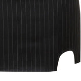 Women Sexy Striped Zipper Office Professional Overbust Corset Lace Up Boned Corsets Bustiers Lingerie Top Black Plus Size