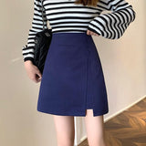 Women High Waist Pencil Skirts Spring Korean Style Solid Color All-match Ladies Elegant Long Skirt