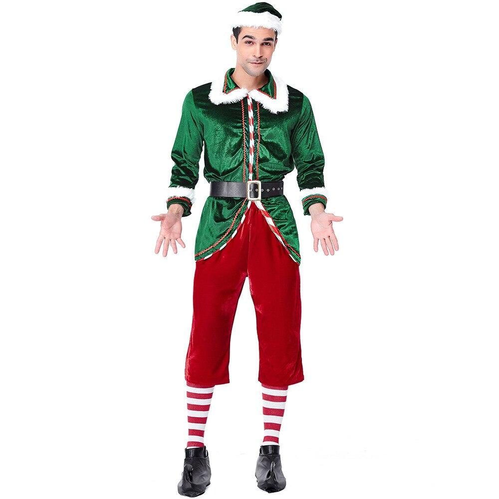 Christmas clothes Adult men women Cosplay? performance costume long?sleeve Trousers Couple Costumes Santa?Claus Festivals?Party