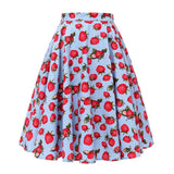 Spring Animal Leopard Retro Vintage 50s Skirt Women Ladies A Line Midi Floral Print Plus Size Sexy High Waist Swing Pinup Skater