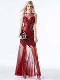 Women Sequin Beading Prom Dress Party Maxi Dress