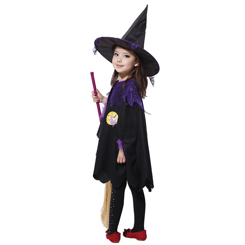 Halloween Children Costumes Cosplay Costume Magic Witch Dress for Girls Party Dress Role-Playing Games