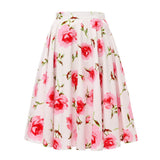 Spring Animal Leopard Retro Vintage 50s Skirt Women Ladies A Line Midi Floral Print Plus Size Sexy High Waist Swing Pinup Skater