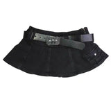 2022 Harajuku Low Waist Mini Pant Skirt Y2K Grunge E Girl Women Sexy Black Sashes EMO Denim Skirts Female Punk Clubwear Mujer