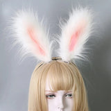 Lovely Bunny Ears Cosplay Hair Hoop Women Headband Makeup Head Band for Easter Halloween Cosplay Hair Accessories