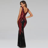 Sequins Evening Party Dress Sleeveless Formal Long Prom Dress