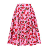 Spring Animal Leopard Retro Vintage 50s Skirt Women Ladies A Line Midi Floral Print Plus Size Sexy High Waist Swing Pinup Skater
