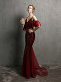 Women White Color Sexy V Neck Spaghetti Straps Sequin Evening Dress Elegant Off Shoulder Party Dress