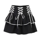 Lolita Style Mini Skirts Women Harajuku Cute Preppy Style Jk Kawaii Skirt Japanese Girls Sexy Punk High Waist Tiered Skater
