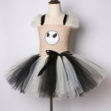 Toddler Baby Girls Tutu Dress Jack Skull Cosplay Dresses for Kids Girl Halloween Costumes for Children Dress Up Ghost Costume