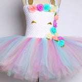 Flower Unicorn Dress Girl Princess Dresses for Birthday Party Girls New Year Tutu Costume Kids Halloween Outfits Toddler Clothes